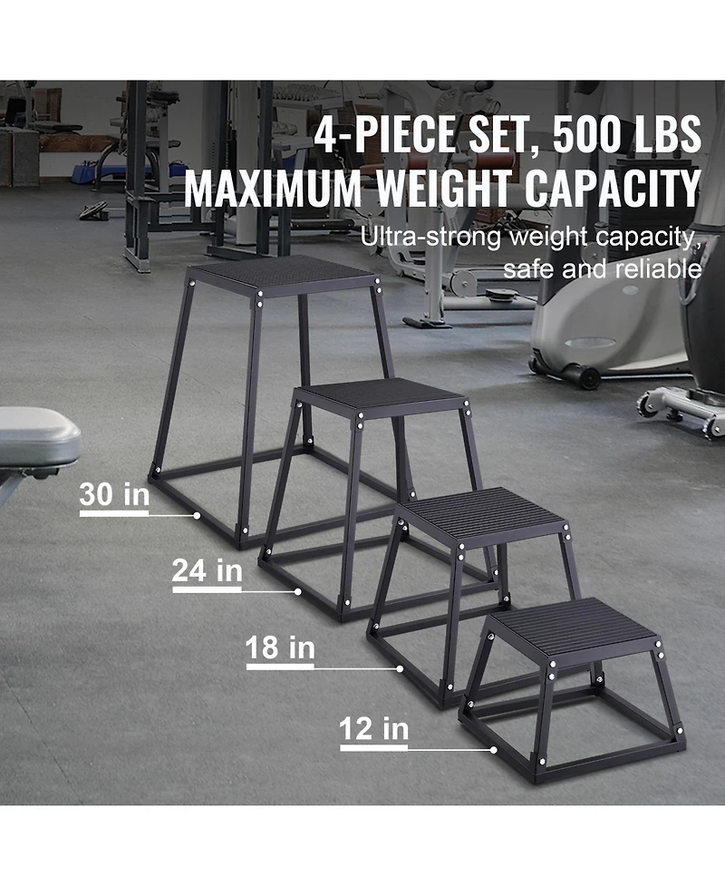 Vevor Plyometric Jump Box Fitness Exercise Plyo Box Step Cross