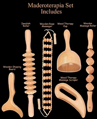 Lovery 6 Piece Wooden Body Care Massage Tool Kit
