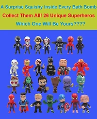 Lovery 12-Piece Superhero Bath Bombs Gift Set with Surprise Toy