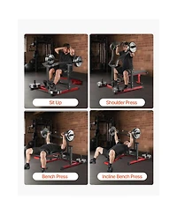 Vevor 450 Lbs Chest Press Machine Adjustable Bench Press Flat Incline Bench Home Gym