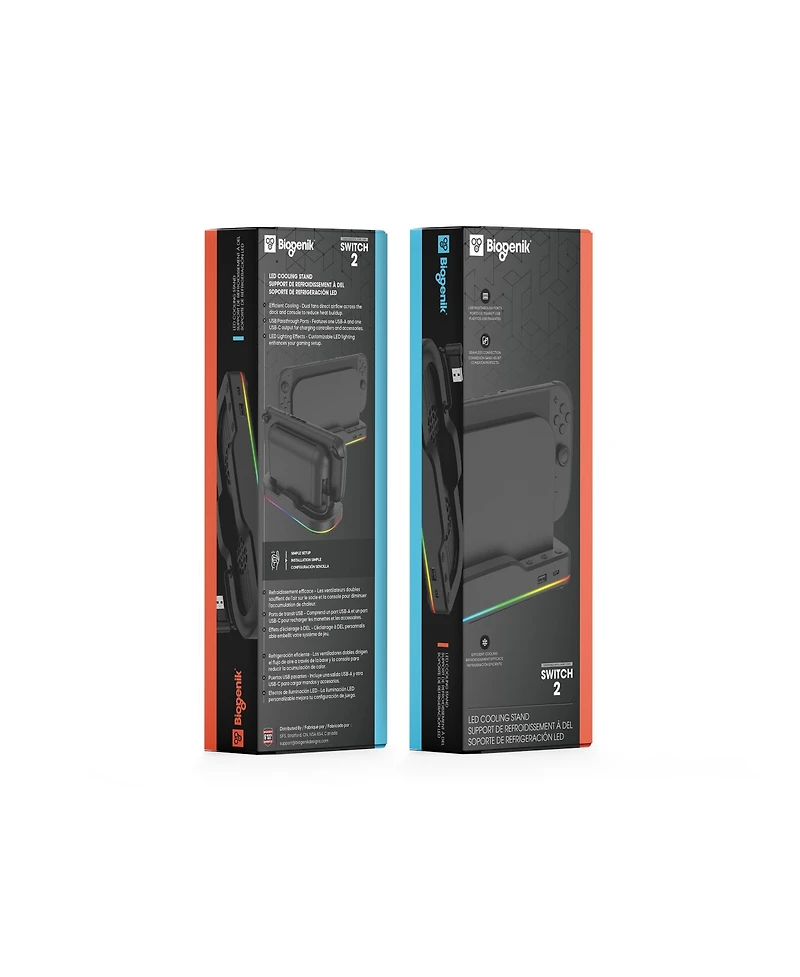 Biogenik Rgb Cooling Stand Usb-a Dual-Fan for Nintendo Switch 2 Dock