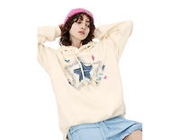 Aelfric Eden Women's Denim Star Applique Hoodie