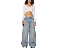Aelfric Eden Women's Rhinestone Baggy Jeans