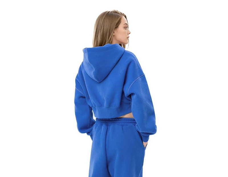Aelfric Eden Women's Cloud Essential Fleece Cropped Pullover Hoodie Set