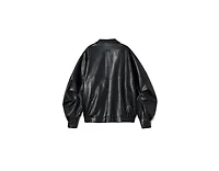 Aelfric Eden Women's Zip Up Ruched Leather Jacket