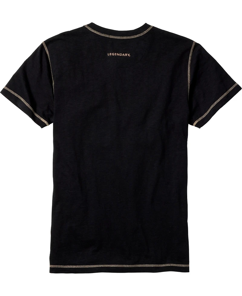 Legendary Whitetails Mens Maverick Slub Henley Short Sleeve Shirt