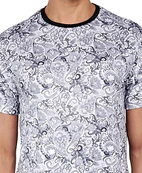 Society of Threads Men's Regular Fit Paisley Print Performance T-Shirt