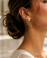 Macy's 14k Gold-Plated Two Row Huggie Earrings