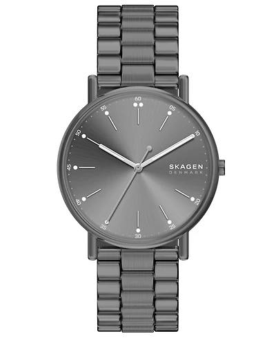 Skagen Men's Signatur Quartz Three-Hand Gunmetal Stainless Steel Watch 40mm