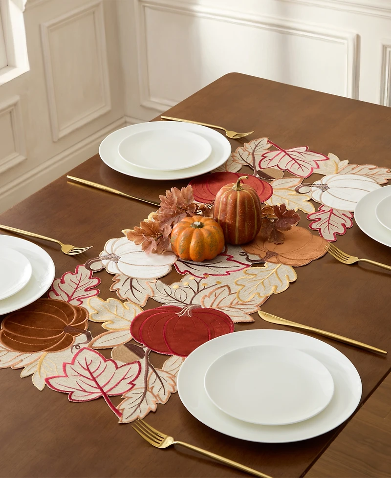 Elrene Pumpkin Picking Allover Centerpiece, 13" x 36"