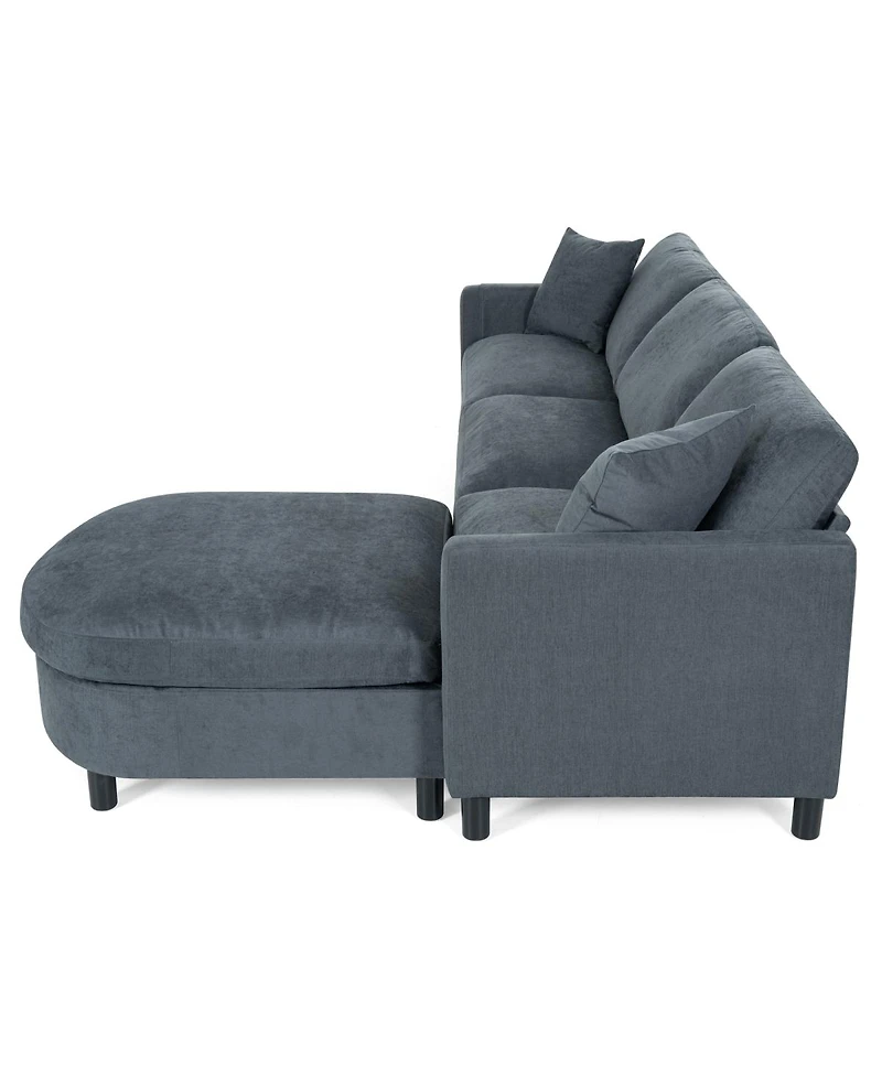 Streamdale Furniture Streamdale Sectional Sofa with Ottoman and Removable Cushions
