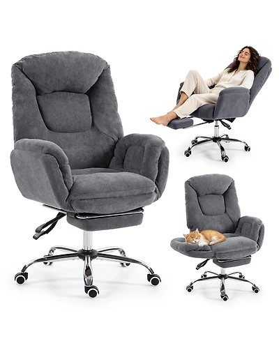gaomon Office Chair, Flip Armrests for Pets and Cross Legged Sitting,Executive Ergonomic Computer Gaming Chair with Foot Rest