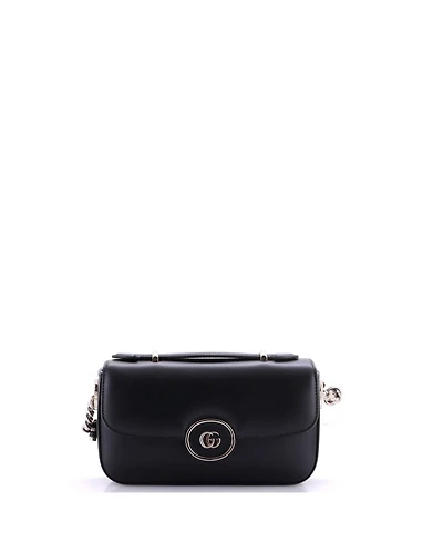 Pre-Owned Gucci Mini Petite Gg Flap Shoulder Bag Leather
