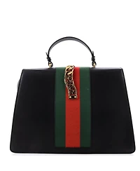 Pre-Owned Gucci Large Sylvie Top Handle Bag Leather