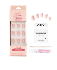 Orly First Kiss French Manicure Short Square Press-On Nails Set