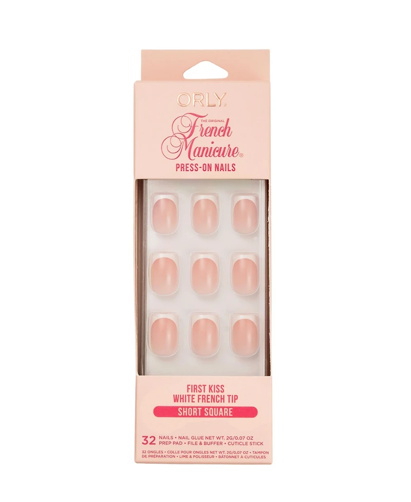 Orly First Kiss French Manicure Short Square Press-On Nails Set