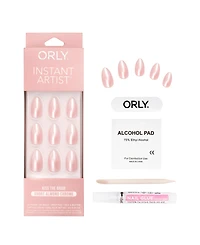 Orly Kiss The Bride Chrome Instant Artist Short Almond Press-On Set