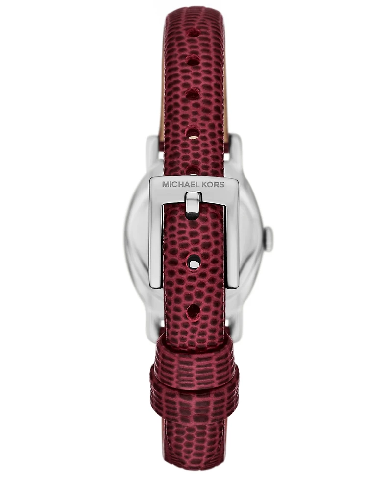 Michael Michael Kors Women's Maude Three-Hand Oxblood Leather Watch 21mm