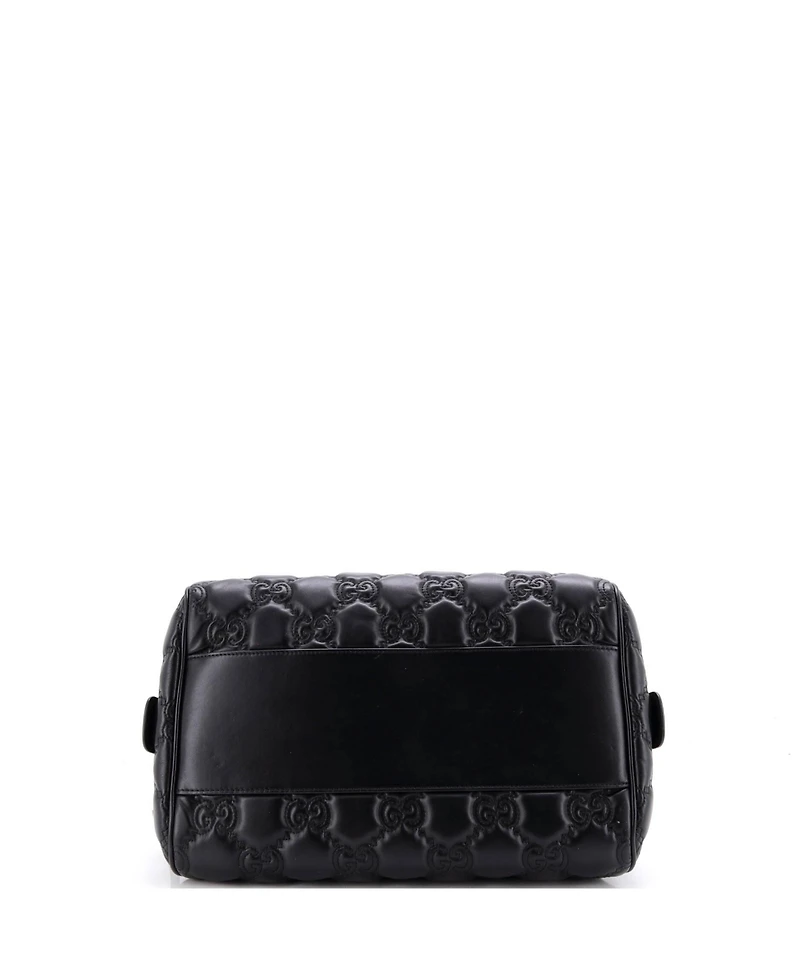 Pre-Owned Gucci Medium Ophidia Convertible Boston Top Handle Bag Gg Matelasse Leather