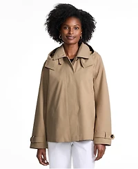 Lands' End Women's Squall Waterproof Hooded Short Mac Jacket