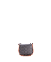 Pre-Owned Celine Mini Besace Flap Bag Triomphe Coated Canvas