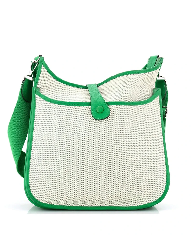 Pre-Owned Hermes Gm Evelyne Bag Gen Iii Toile and Leather