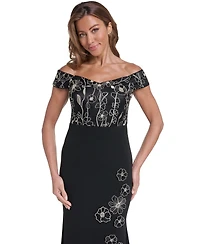 Eliza J Women's Off-The-Shoulder Formal Dress