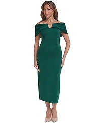 Eliza J Women's Off-the-Shoulder U-Bar Cocktail Dress