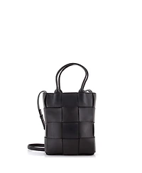 Pre-Owned Bottega Veneta Mini Cassette Convertible Tote Maxi Intrecciato Leather