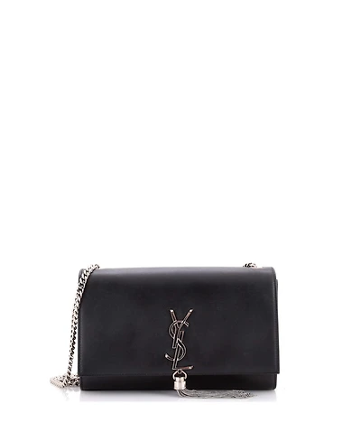 Pre-Owned Saint Laurent Medium Classic Monogram Tassel Crossbody Bag Leather