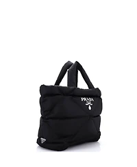 Pre-Owned Prada Medium Padded Logo Tote Bag Quilted Re-Nylon