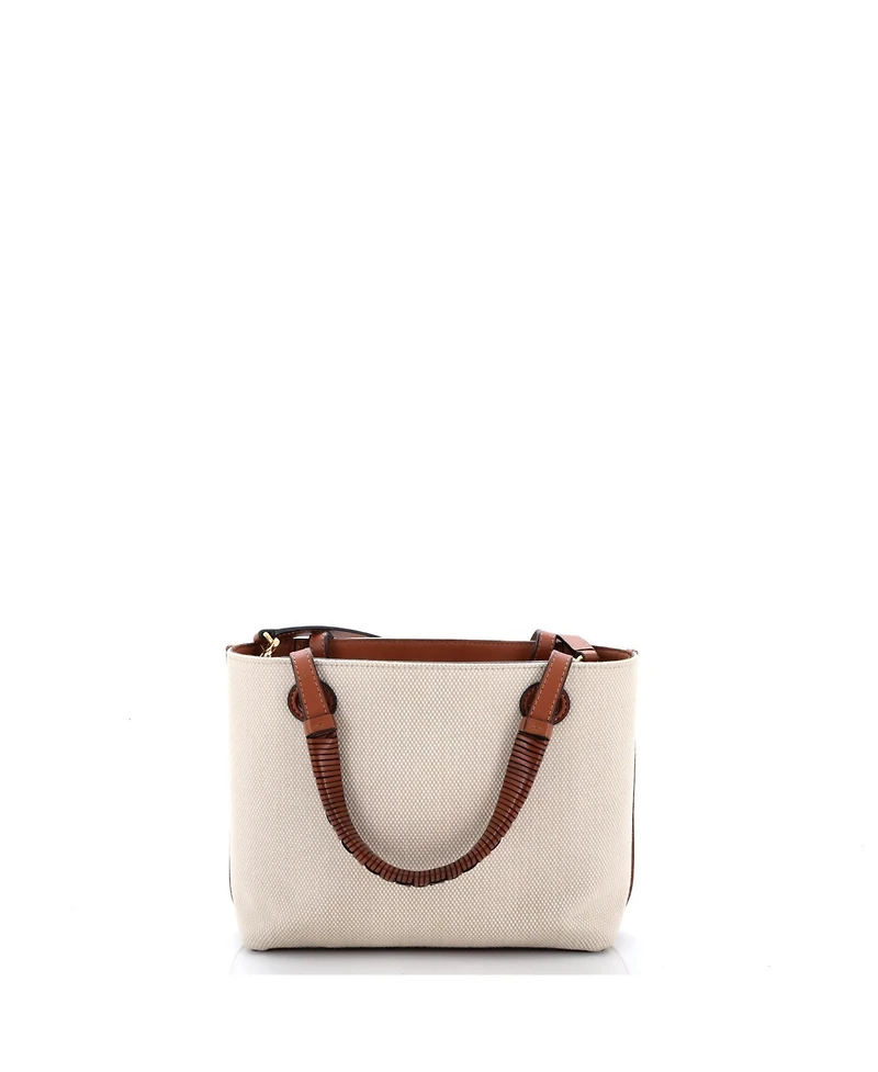 Pre-Owned Loewe Mini Anagram Square Basket Tote Canvas