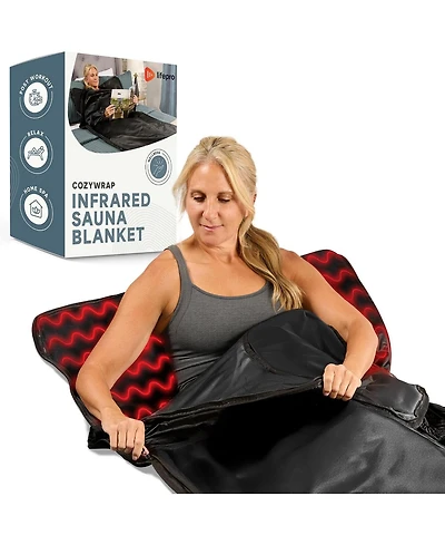 Lifepro CozyWrap Infrared Sauna Blanket – Dual Zone Portable Infrared Blanket with 90–180degree(s)F Heat Control for Home Spa Wellness