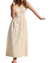 Cupshe Women's Time Will Tell Striped Maxi Beach Dress