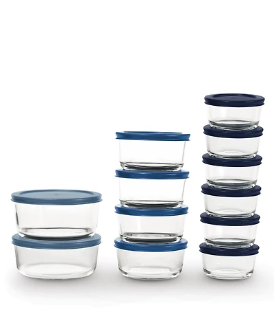 24 Pc Glass Containers