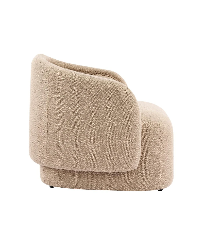 Streamdale Furniture Amanda Accent Chair Curved Boucle