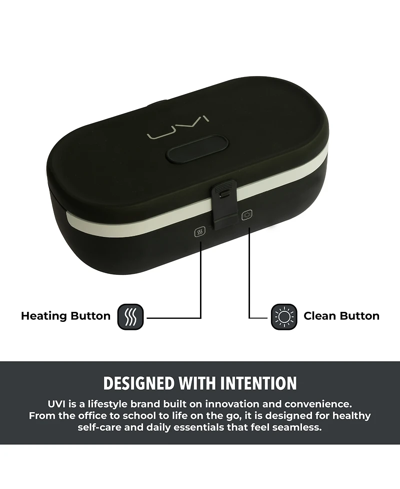 Uvi Plus Self-Heating Lunch Box with Usb-c Cord and Uv Light Sanitizer