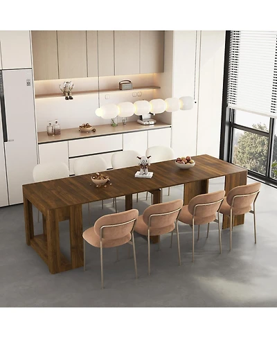 Streamdale Furniture Extendable Foldable Multifunctional Wood Dining Table