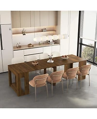 Streamdale Furniture Extendable Foldable Multifunctional Wood Dining Table