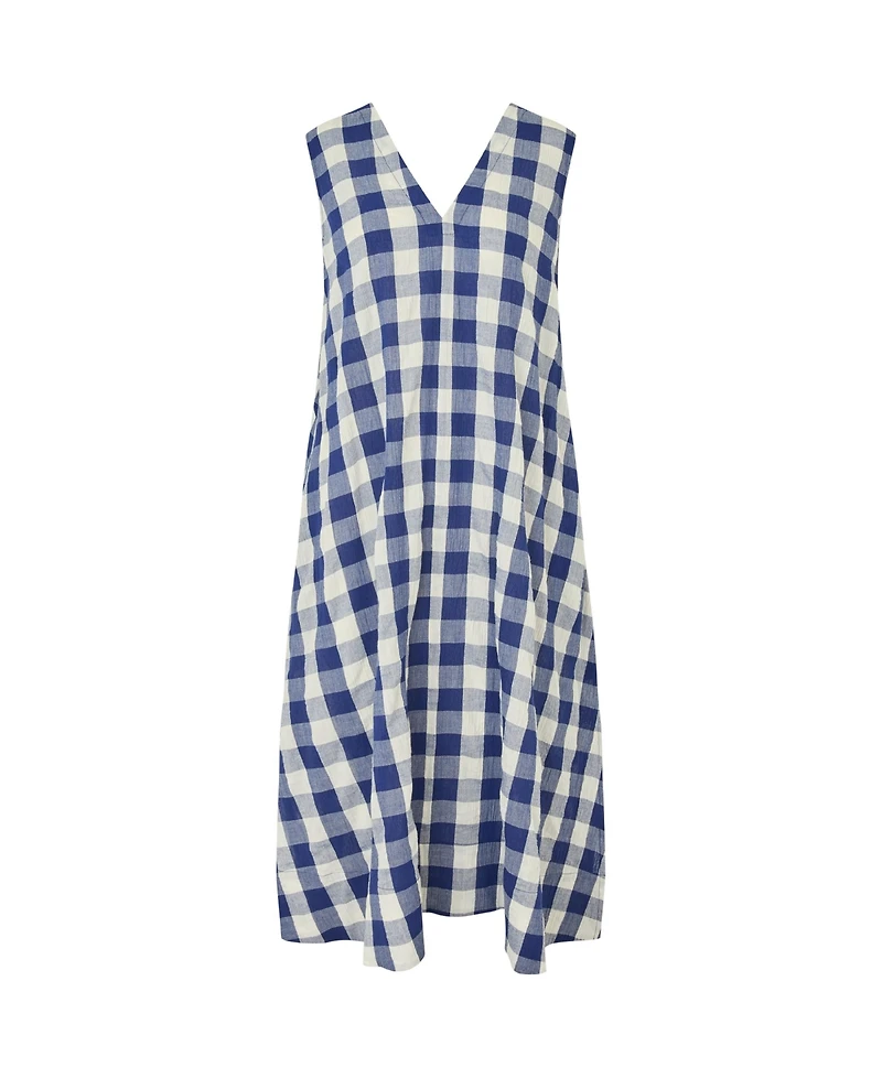 Masai Copenhagen Women's Maordella V-Neck Checked Midi Dress
