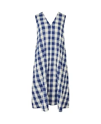 Masai Copenhagen Women's Maordella V-Neck Checked Midi Dress