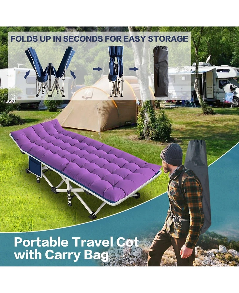 Aofar 2 Pack Camping Bed Folding Mattress Portable Sleeping Cot