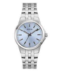 Guess Men's Quartz Silver-Tone Stainless Steel Watch 39mm