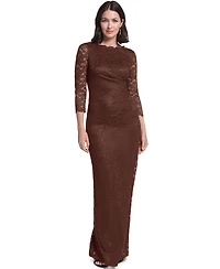 Jessica Howard Women's 3/4-Sleeve Side Tuck Sheath Dress