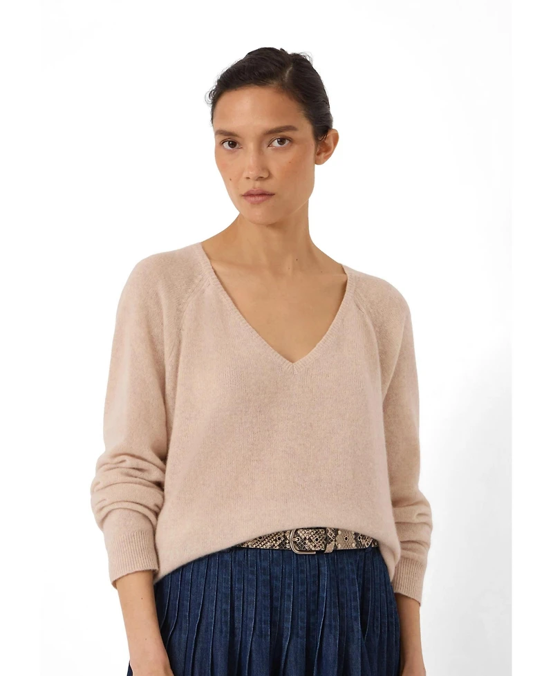 Hush Women's Constance Cashmere V Jumper