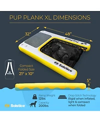 Solstice Original Inflatable Pup Plank Dog Float Floating Ramp Ladder for Pools