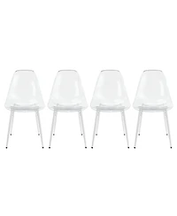Streamdale Furniture 5 Piece Dining Set Round Marble Pub Table and 4 Chairs