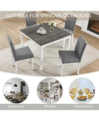Streamdale Furniture 5 Piece Dining Set with 4 Chairs