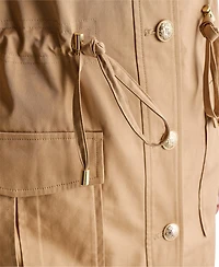 Bcbg Women's Collared Cinched Waist Short Trench Coat