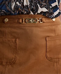 Bcbg Women's A-Line Patch-Pocket Mini Skirt